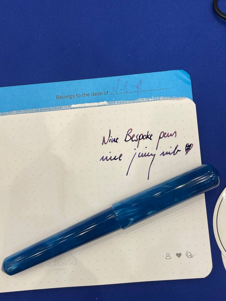 A very nice custom pen by Nine Bespoke that had a juicy nib!