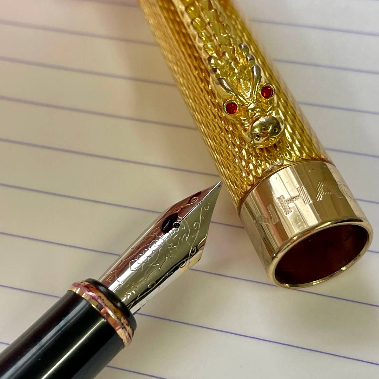 Jinhao 1200 inked with Diamine Red Dragon