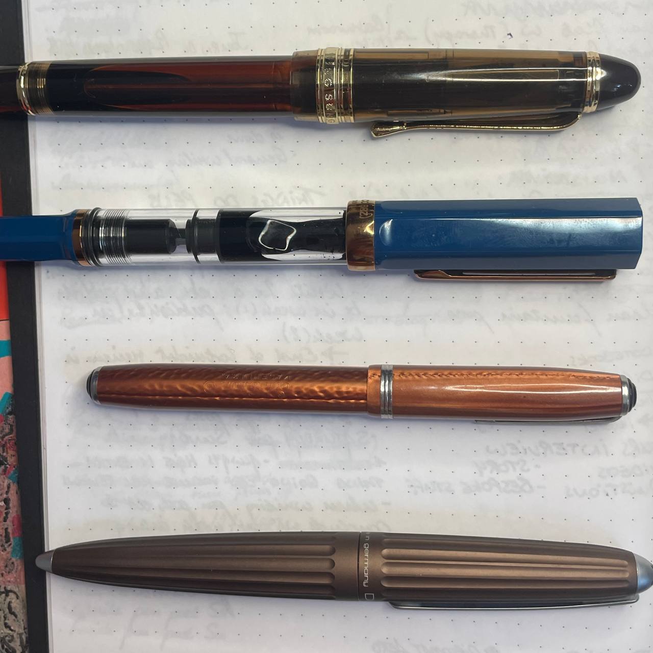 All fountain pens used this fortnight