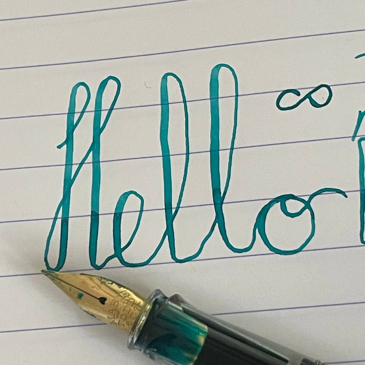 Hello written with TWSBI flex nib