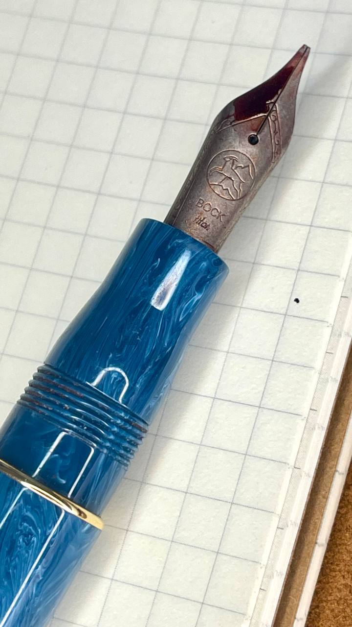 Leonardo titanium nib closeup